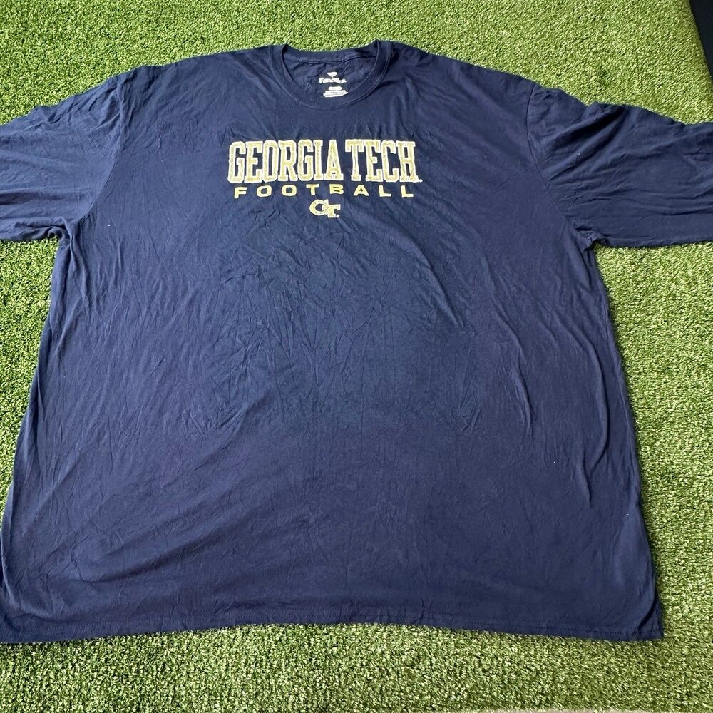 Fanatics Georgia Tech Yellow Jackets Men 5XL Navy Long Sleeve Shirt NWOT